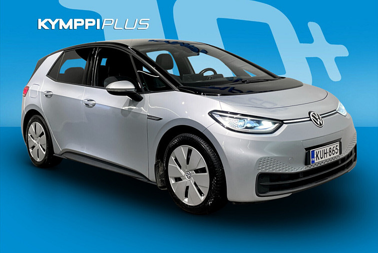 Volkswagen ID.3 Pro Performance Business 150 kW, akku 58 kWh - Akkutesti SoH 90,0 %, Suomi-auto, lämpöpumppu, adaptiivinen vakionopeudensäädin, IQ.Light Matrix-LED-ajovalot, Discover Pro -navigointi, peruutuskamera, KeyLessGo, kahdet vanteet renkaineen