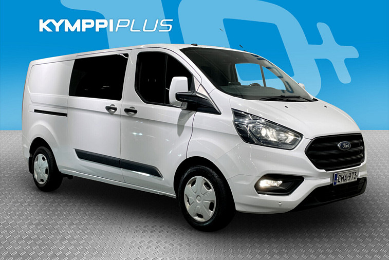 Ford Transit Custom 340 2,0TDCi 130 hv A6 Etuveto Trend Van N1 L2H1 - Jakohihna vaihdettu 2/2024, pysäköintitutkat edessä ja takana, lämmitettävä tuulilasi, Apple CarPlay, vakionopeudensäädin, väliseinä läpilastausluukulla, takapariovet, 3 istumapaikkaa, Bluetooth