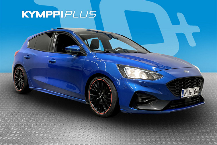 Ford Focus 1,5 EcoBoost 150hv A8 ST-Line 5-ovinen - Suomi-auto, ST-Line, madallussarja, Bang & Olufsen, avattava panoraamakatto, adaptiivinen vakionopeudensäädin, lisälämmitin kellolla, lämmitettävä tuulilasi ja ratti, kamera, navi, avaimeton
