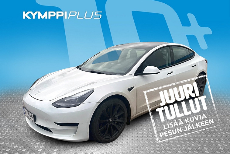 Tesla Model 3 Standard Range Plus - Akkutesti SoH 94,0 % / Akkutakuu 8 vuotta tai 160 000 km / Kahdet renkaat vanteineen / Mukautuva vakionopeudensäädin / Matrix-LED-ajovalot / Pikalataus jopa 170 kilowattia /