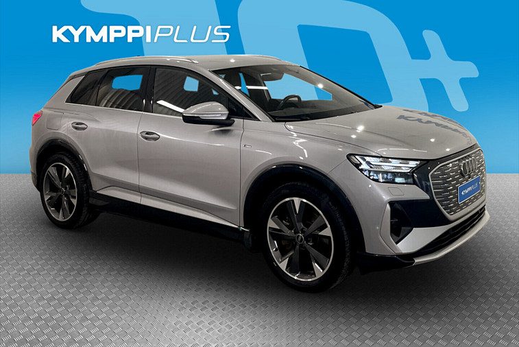 Audi Q4 e-tron 45 e-tron quattro - SoH 93,2% / ACC / Lämpöpumppu / Matrix / Koukku / Navi / Sähköluukku / 2x S-Line