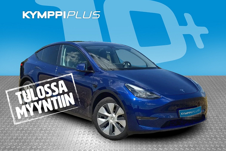Tesla Model Y Long Range - ** Tehdastakuu / Deep Blue / Musta sisusta / Matrix-led / Lasikatto **