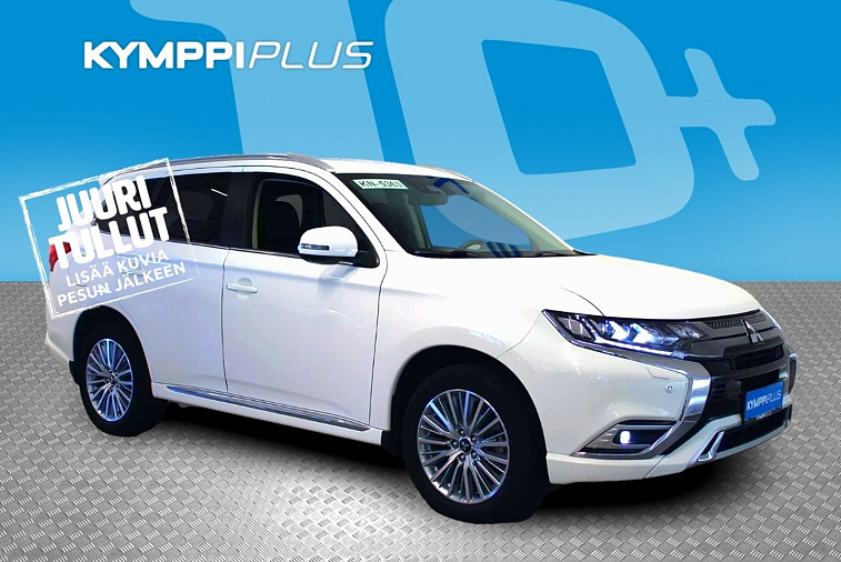 Mitsubishi Outlander PHEV Intense Business 4WD - Huollettu 10/2026, lataushybridi, adaptiivinen vakionopeudensäädin, vetokoukku 1 500 kg, 4WD-neliveto, nahka-Alcantara, Apple CarPlay ja Android Auto, lämmitettävä ratti, peruutuskamera