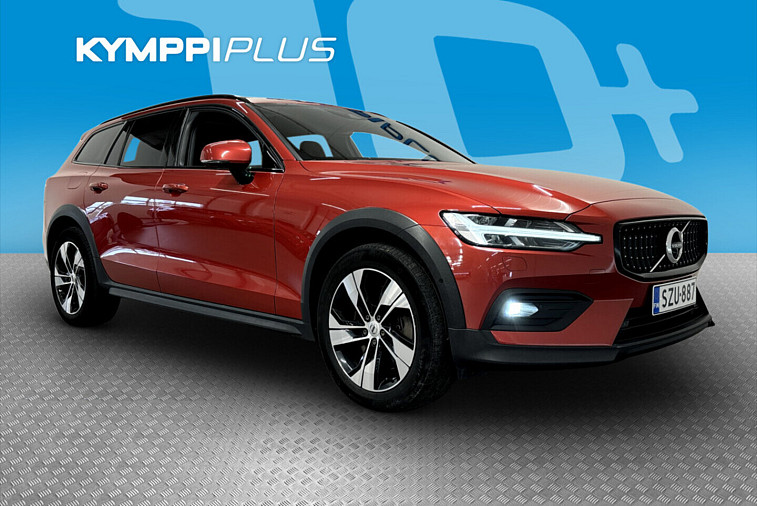 Volvo V60 Cross Country D4 AWD Business aut - Suomi-auto, Harman Kardon, panoraamalasikatto, Head-Up Display, 360° kamera, adaptiivinen vakionopeudensäädin, vetokoukku, lisälämmitin, lohkolämmitin, nahka, AWD, muistipenkki, sähköluukku