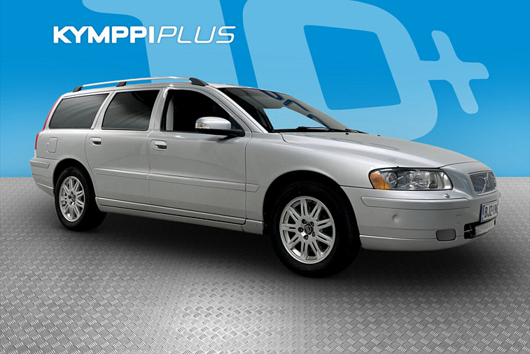 Volvo V70 D5, 136 kW / Uudet nastarenkaat / Jakohihna vaihdettu 330 tkm / Vetokoukku / Lisälämmitin - Tuore öljynvaihtohuolto / Pysäköintitutka / Vakionopeudensäädin / Kahdet renkaat / Monitoimiohjauspyörä / Sadetunnistin