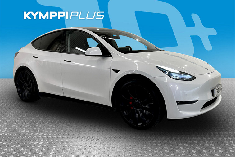 Tesla Model Y Performance - Akkutesti SoH 95 % / Vetokoukku / Lämpöpumppu / Akuston esilämmitys / Lasikatto / Neliveto / Matrix-Led ajovalot