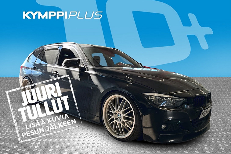 BMW 330 F31 Touring 330d A M Sport - Harman Kardon / HUD / LED / BLIS / H&R madallusjouset / Black Sapphire -helmiäismusta /