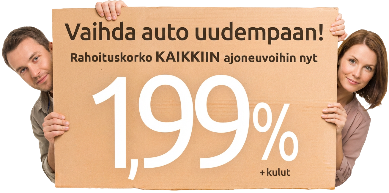 Edulliset vaihtoautot kiinteällä 1,99% korolla - Vielä ehdit!